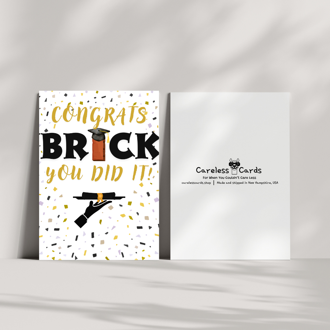 Brick Grad Card