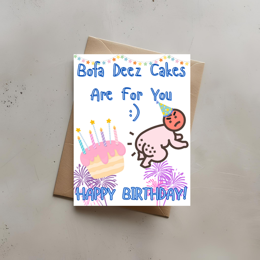Booty Cake Birthday Card