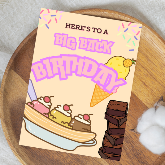 Big Back Birthday Card