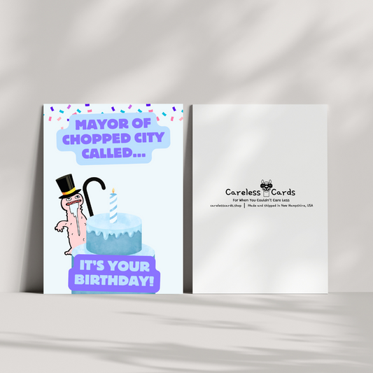 Chopped Birthday Card