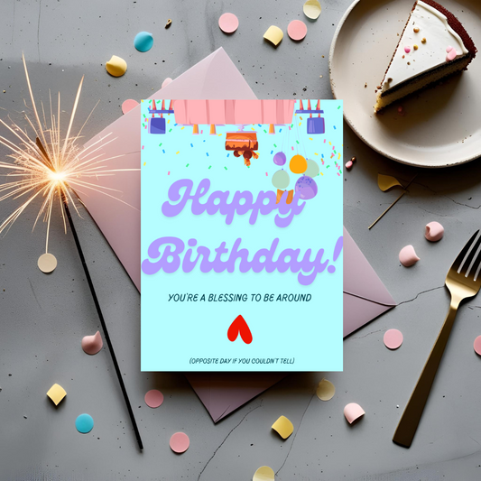 Opposite Day Birthday Card