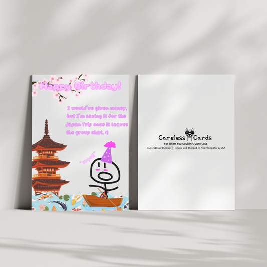 Japan Trip Birthday Card