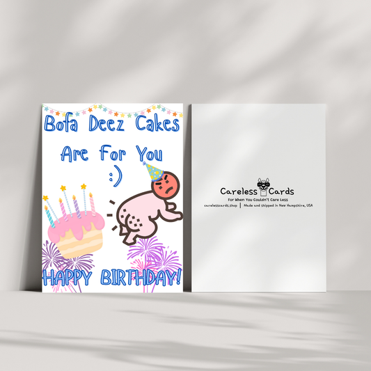 Booty Cake Birthday Card