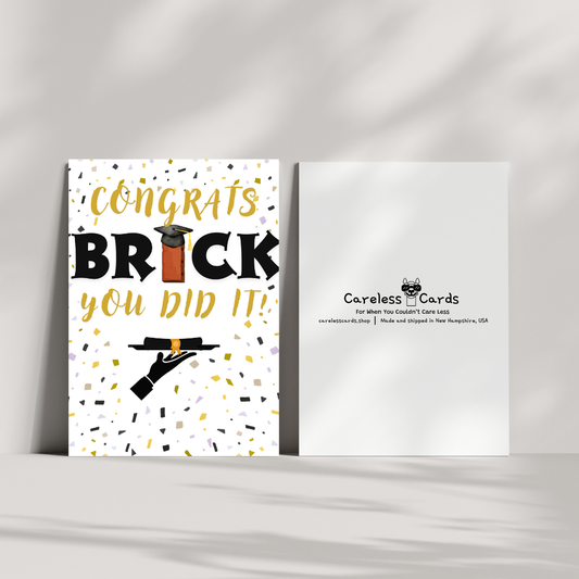 Brick Grad Card