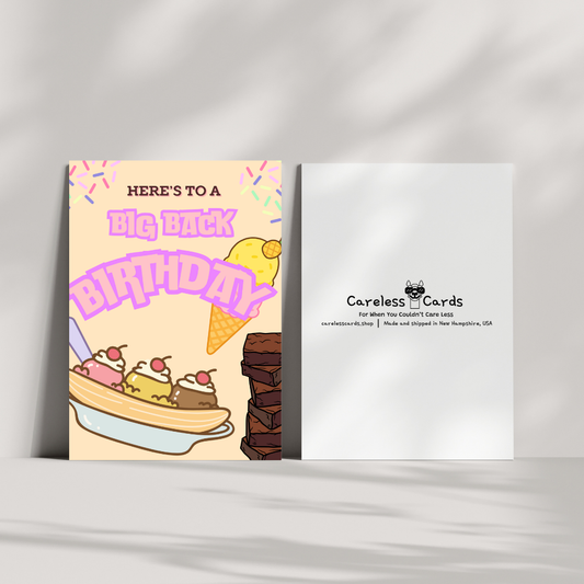 Big Back Birthday Card