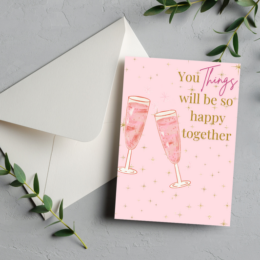 Cheeky "You things" Wedding Card